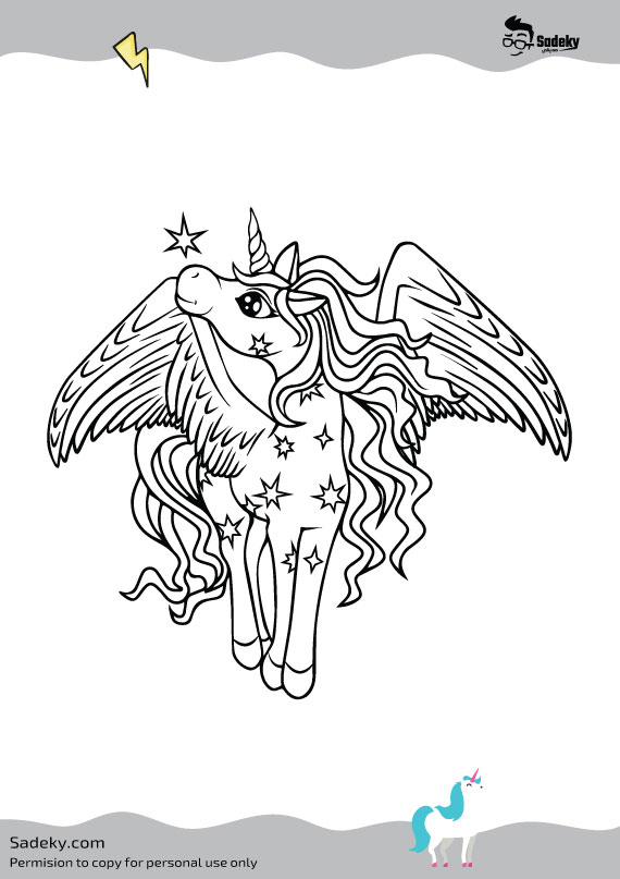clip art unicorn with wings