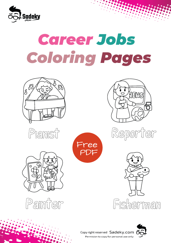  Career Jobs Coloring Pages For Kindergarten