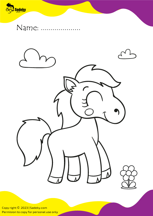 cute kawaii unicorn coloring page