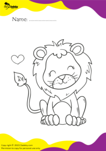 cute lion colouring pages