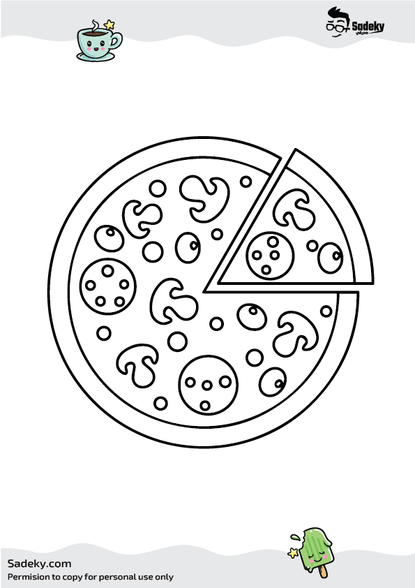 pizza coloring pages 