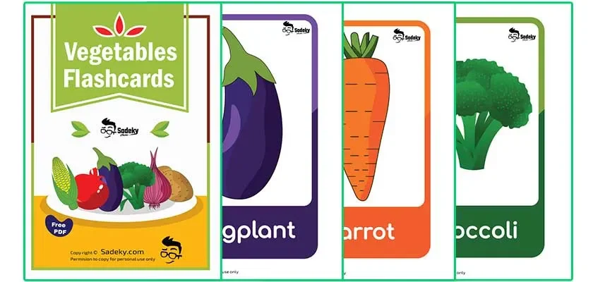 Free Printable Vegetable Flashcards For Kindergarten