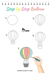 how to draw an air balloon