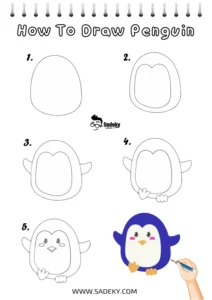 Easy cute anime drawings - pinguin