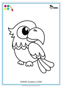 easy parrot coloring pages