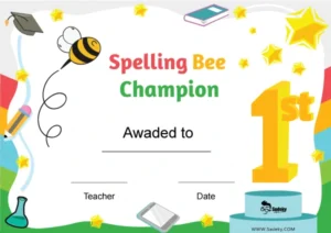 Spelling-bee-certificate-free | Sadeky