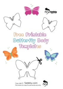 Printable Butterfly Body Free Templates pattern