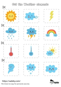 weather worksheets for preschool
