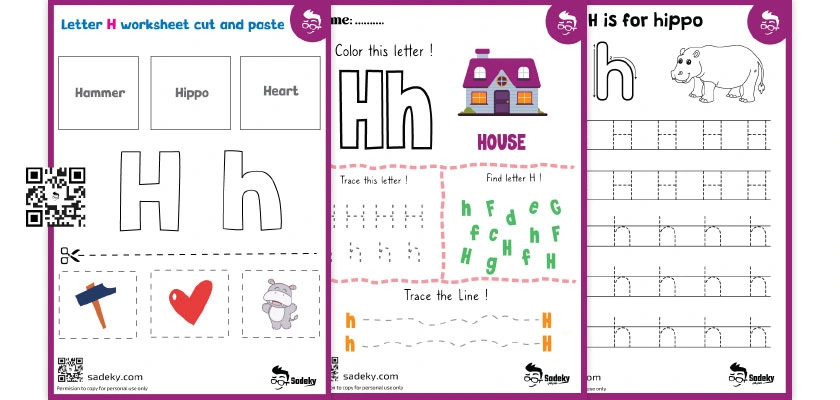Free Worksheets For Letter H Preschool Printable