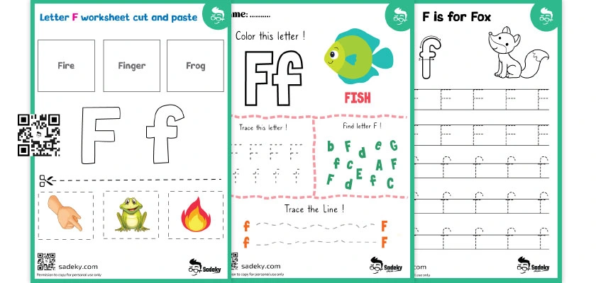 free printable letter f worksheets for preschoolers