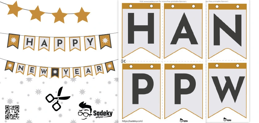 Free Happy New Year bunting printable