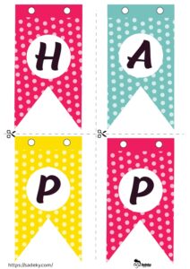 Happy Birthday Banner Free Printable | Sadeky