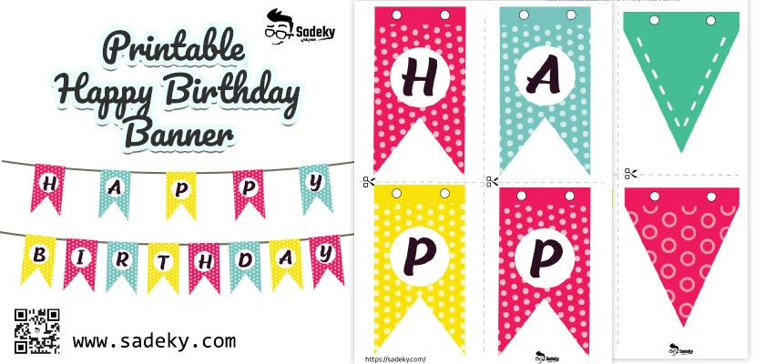 Free Printable Happy Birthday Banner Bunting PDF