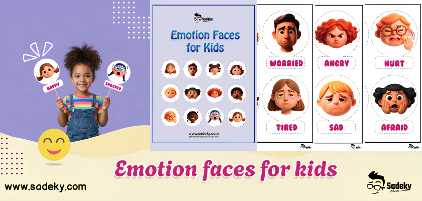 Emotion faces printables for kids pdf