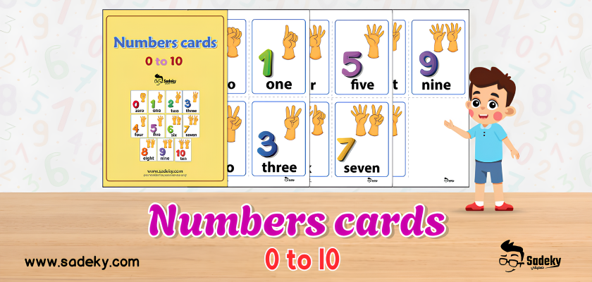 Number cards 0 to 10 for preschooler