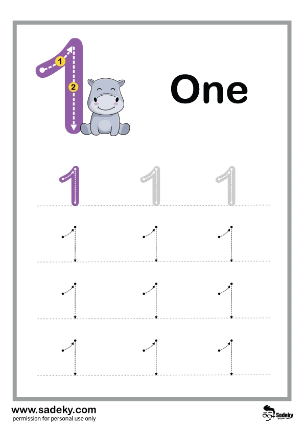Tracing numbers 0 -10 worksheet for preschoolers pdf number one 