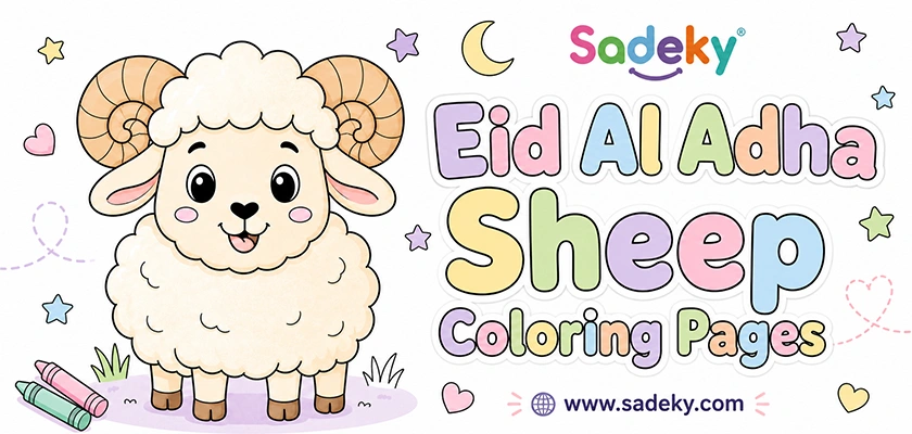 Eid al-Adha sheep coloring pages printable free