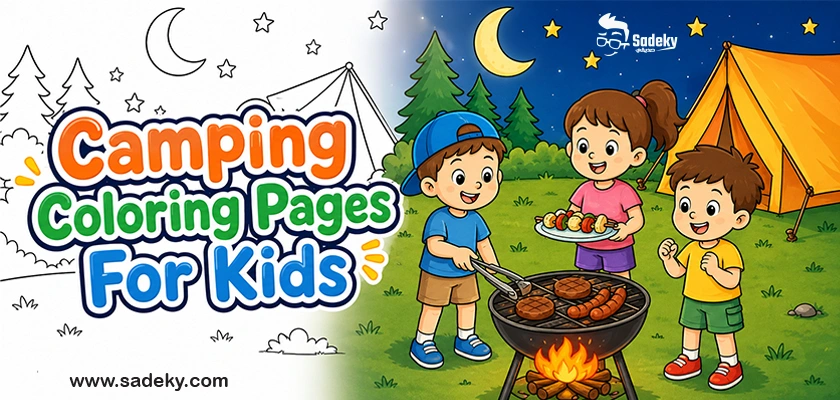 camping coloring pages printable free